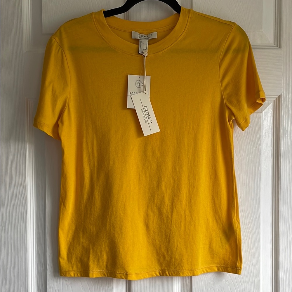 Forever 21 Yellow T-Shirt